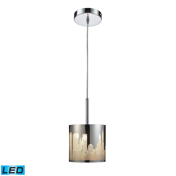 Skyline 1 Light LED Pendant In Polished Stainless Steel