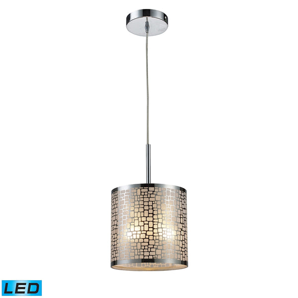 Medina 1 Light LED Pendant In Polished Stainless Steel