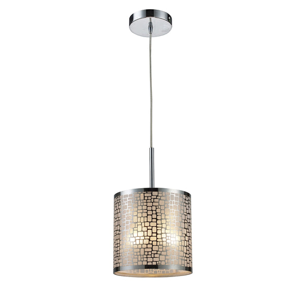 Medina 1 Light Pendant In Polished Stainless Steel