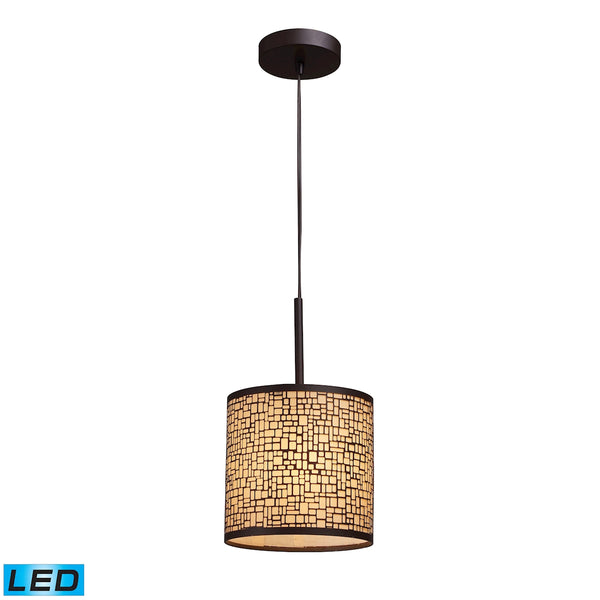 Medina 1 Light LED Pendant In Aged Bronze