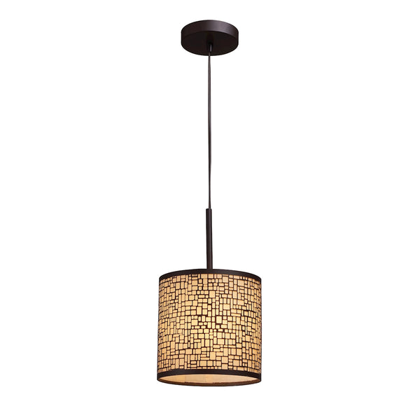 Medina 1 Light Pendant In Aged Bronze With Amber Diffuser