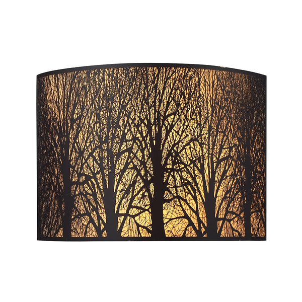 Woodland Sunrise 2 Light Wall Sconce In Aged Bronze