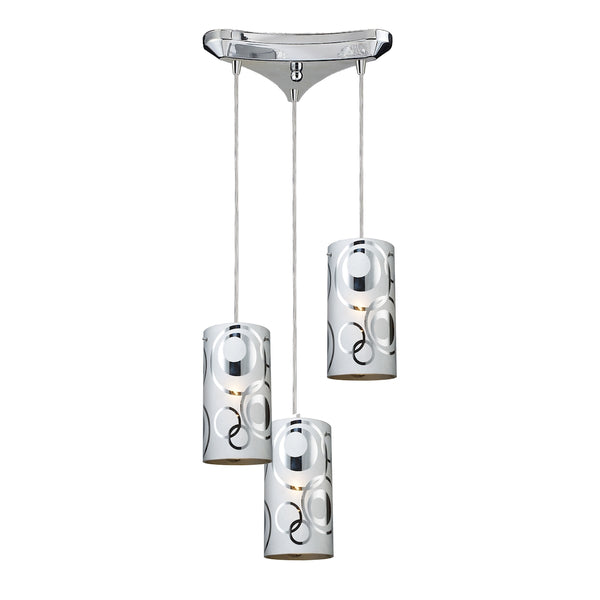 Chromia 3 LED Light Pendant In Polished Chrome