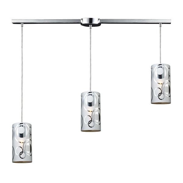 Chromia 3 Light Pendant In Polished Chrome