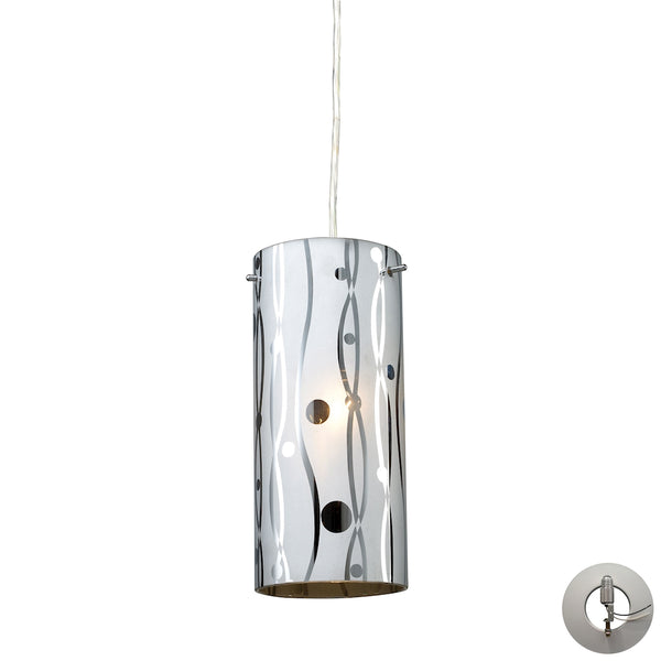 Chromia 1 Light Pendant In Polished Chrome - Includes Recessed Lighting Kit