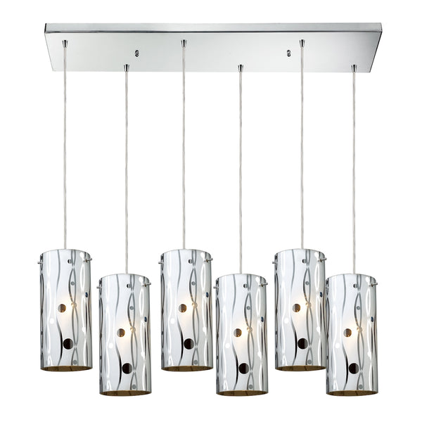 Chromia 6 Light Pendant In Polished Chrome