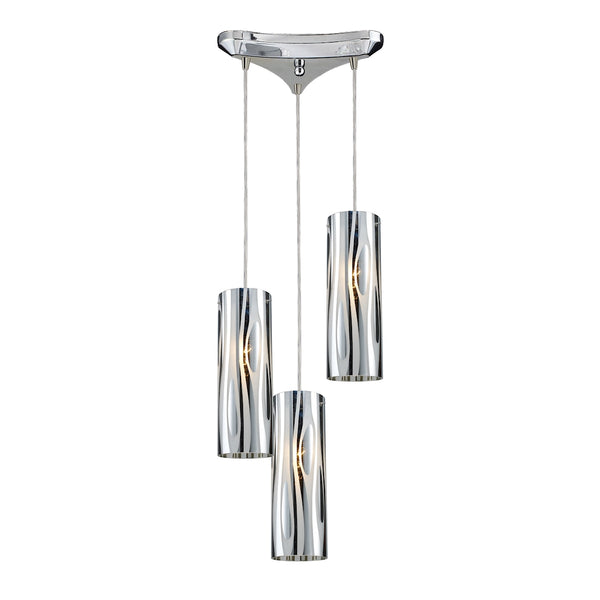 Chromia 3 Light Pendant In Polished Chrome