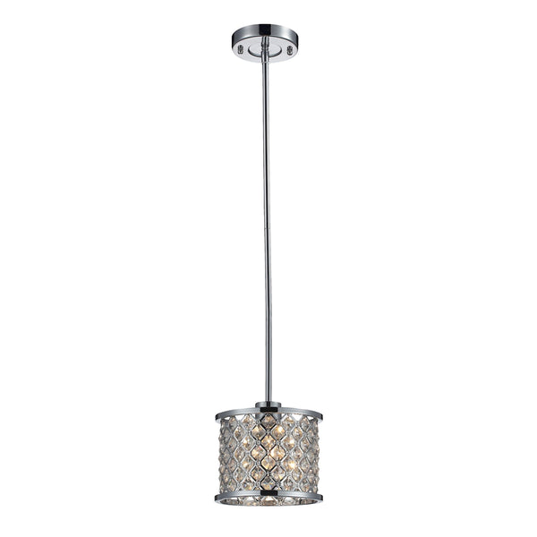Genevieve 1 Light Pendant In Polished Chrome