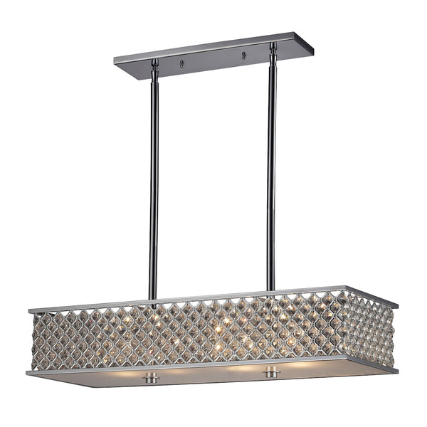 Genevieve 4 Light Pendant In Polsihed Chrome