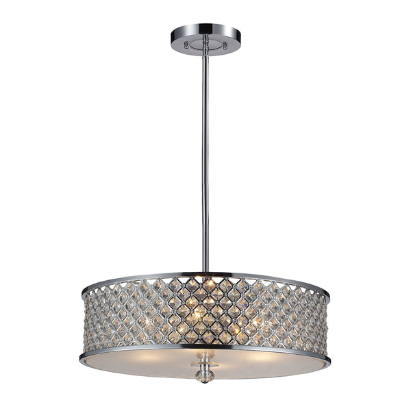 Genevieve 4 Light Pendant In Polished Chrome