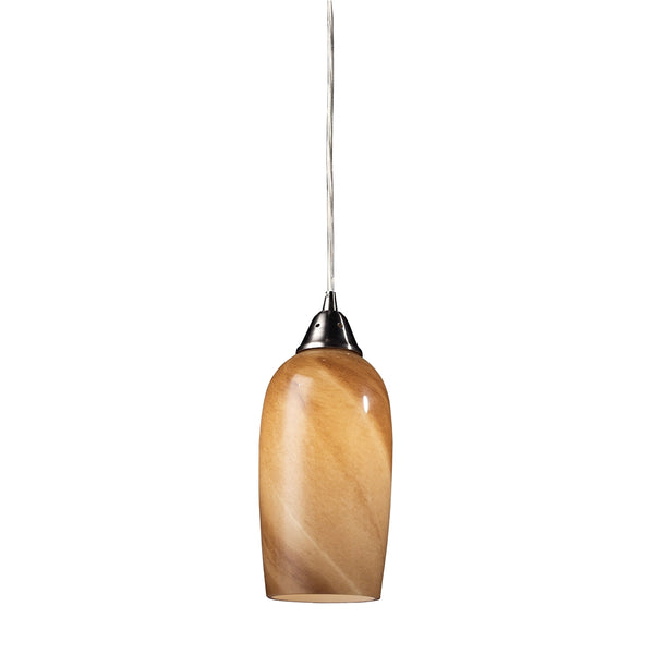 Sandstone 1 Light Pendant In Satin Nickel