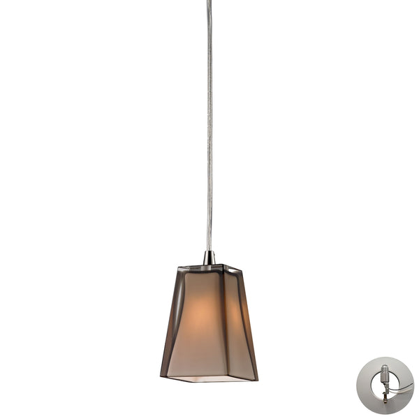 Cubico 1 Light Pendant In Satin Nickel - Includes Recessed Lighting Kit