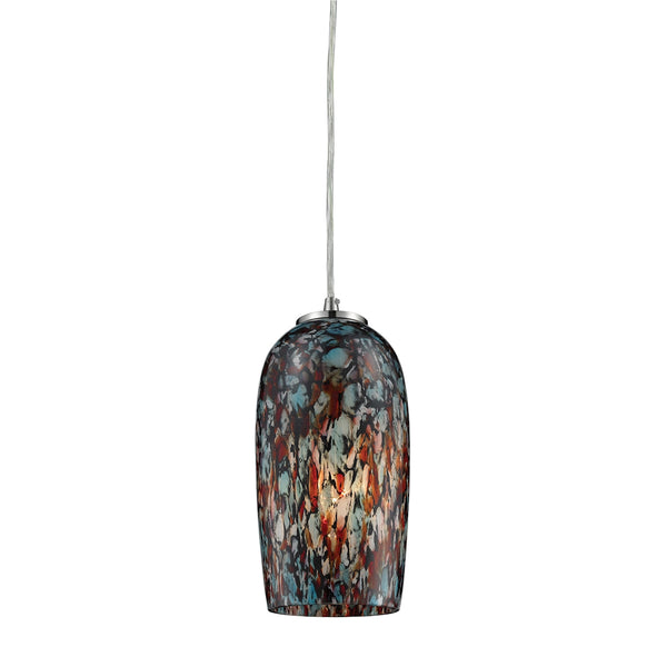 Collage 1 Light LED Pendant In Satin Nickel
