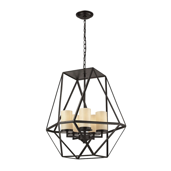 Delaney 5 Light Pendant In Oil Rubbed Bronze