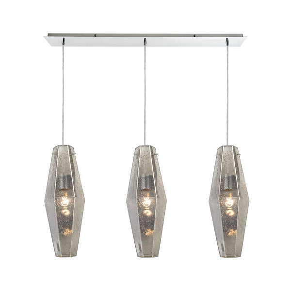Pelham 3 Light Pendant In Polished Chrome