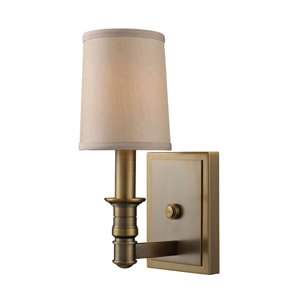 Baxter 1 Light Wall Sconce In Brushed Antique Brass