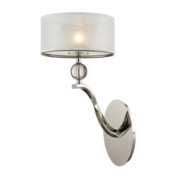 Corisande 1 Light Sconce In Polished Nickel