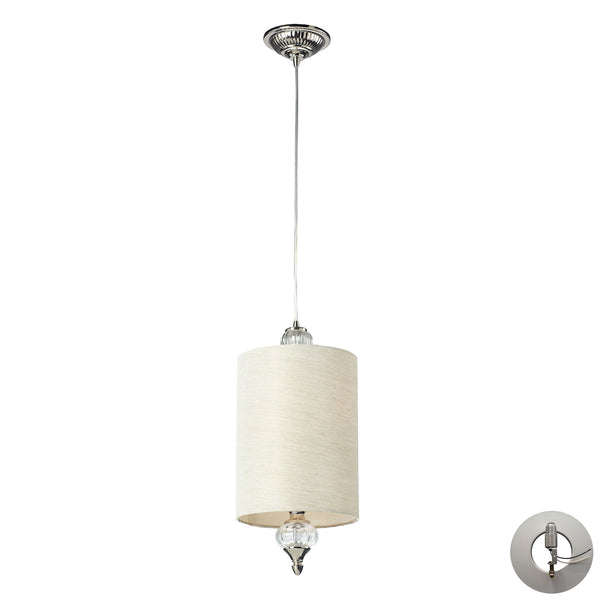 Dalton 1 Light Pendant In Polished Nickel - Includes Recessed Lighting Kit