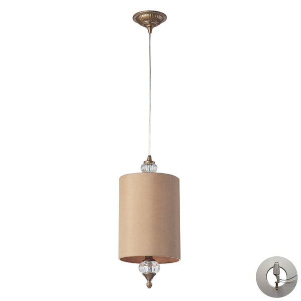 Dalton 1 Light Pendant In Mocha - Includes Recessed Lighting Kit