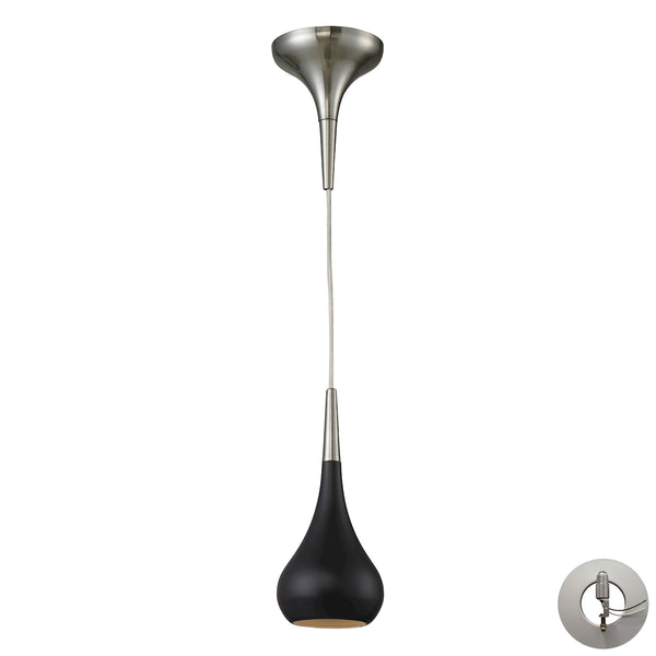 Lindsey 1 Light Pendant In Oiled Bronze And Satin Nickel - Includes Recessed Lighting Kit