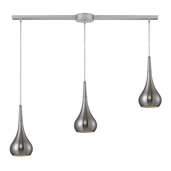 Lindsey 3 Light Pendant In Satin Nickel