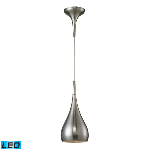Lindsey 1 Light LED Pendant In Satin Nickel