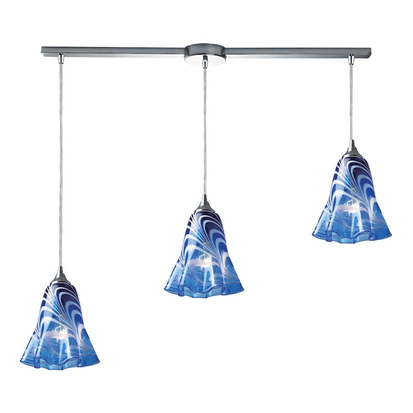 Vestido 3 Light Pendant In Polished Chrome