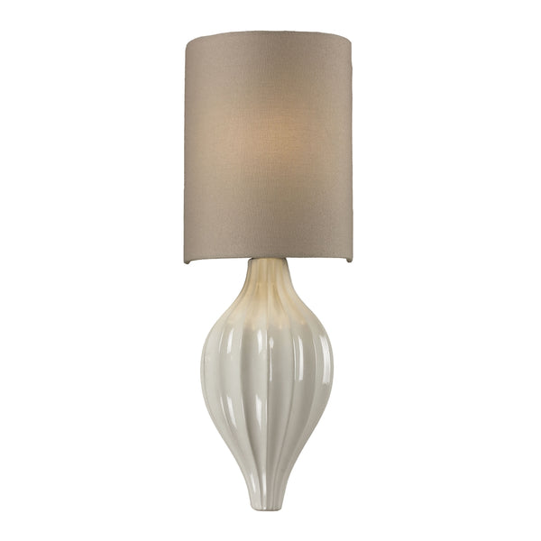 Lilliana 1 Light Wall Sconce In Cream And Aged Bronze