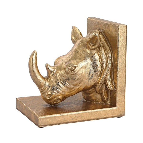 Rhino Head Bookend