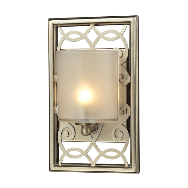 Santa Monica 1 Light Vanity In Aged Silver