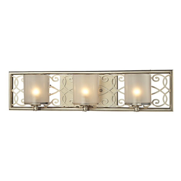 Santa Monica 3 Light Vanity In Aged Silver
