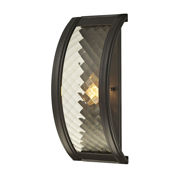 Chandler 1 Light Wall Sconce In Oil Rubbed Bronze And Champagne Glass