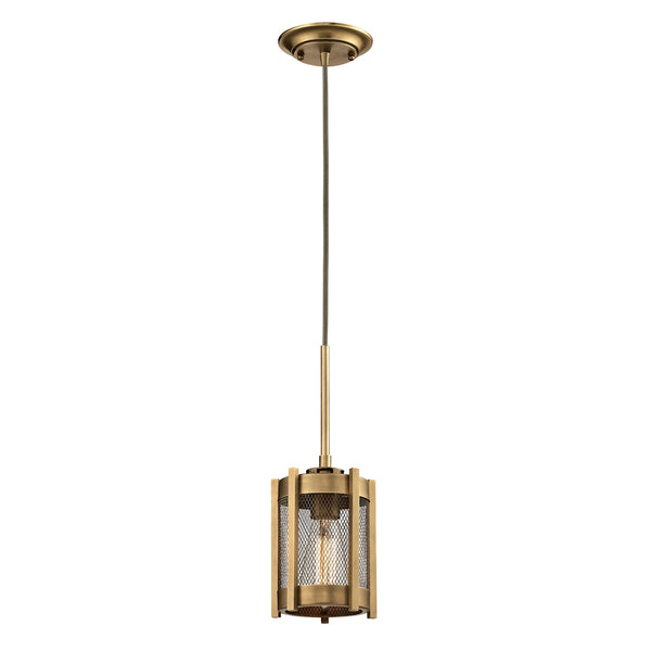Rialto 1 Light Pendant In Aged Brass