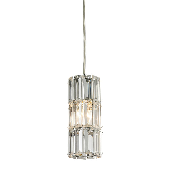 Cynthia 1 Light Pendant In Polished Chrome And Clear K9 Crystal