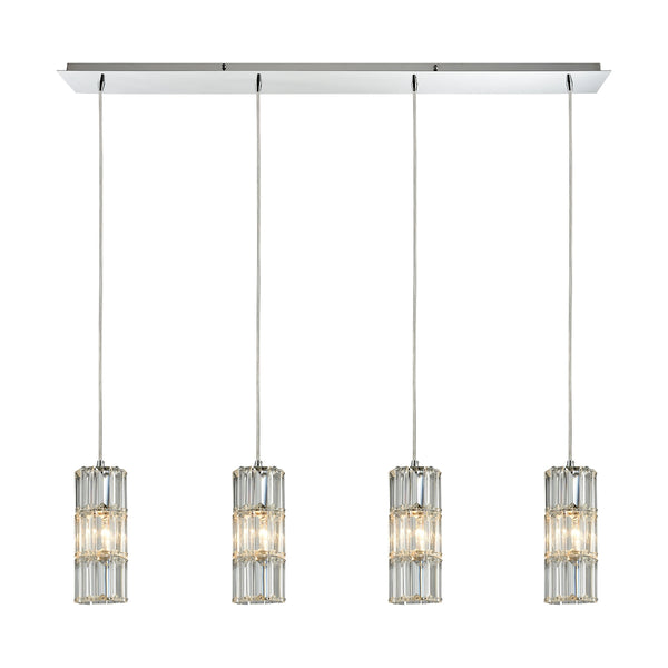 Cynthia 4 Light Linear Pendant In Polished Chrome