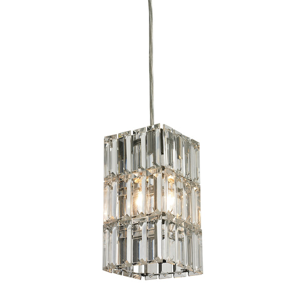 Cynthia 1 Light Pendant In Polished Chrome And Clear K9 Crystal