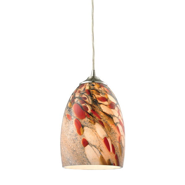 Garden Breeze 1 Light Pendant In Satin Nickel