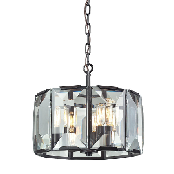 Garrett 4 Light Pendant In Oil Rubbed Bronze