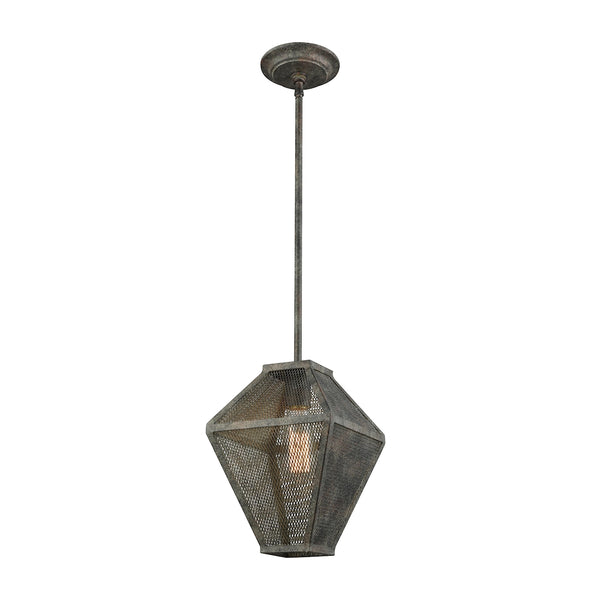 Salisbury 1 Light Pendant In Malted Rust With Metal Mesh
