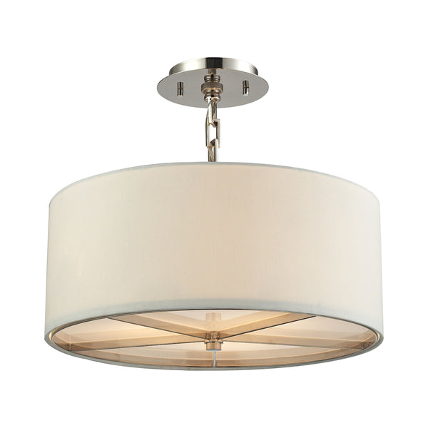 Selma 3 Light Pendant In Polished Nickel - Small