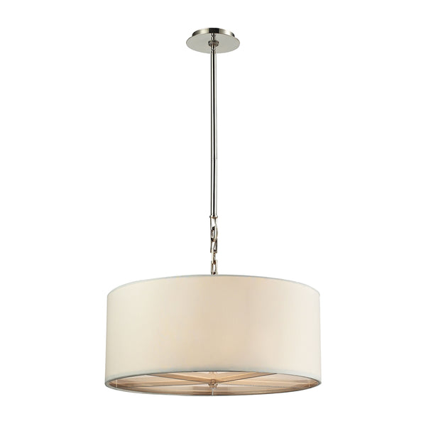 Selma 3 Light Pendant In Polished Nickel - Large