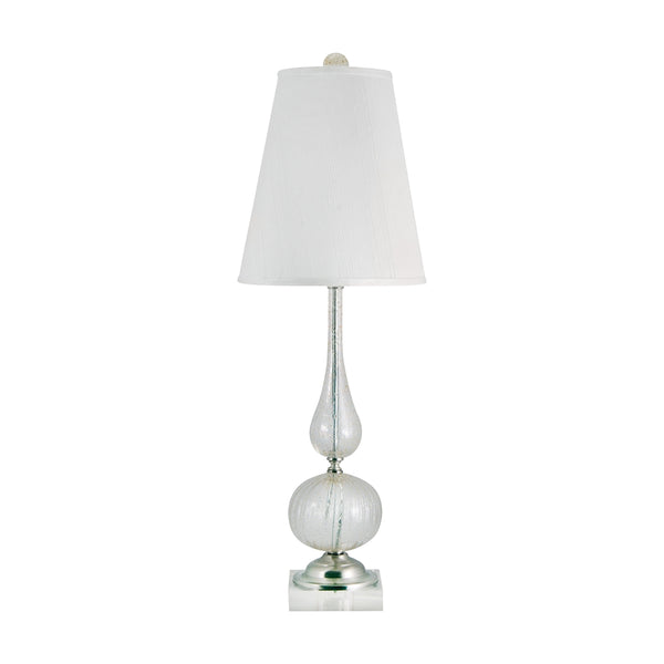 Serrated Venetian Glass Table Lamp In Clear And Gold