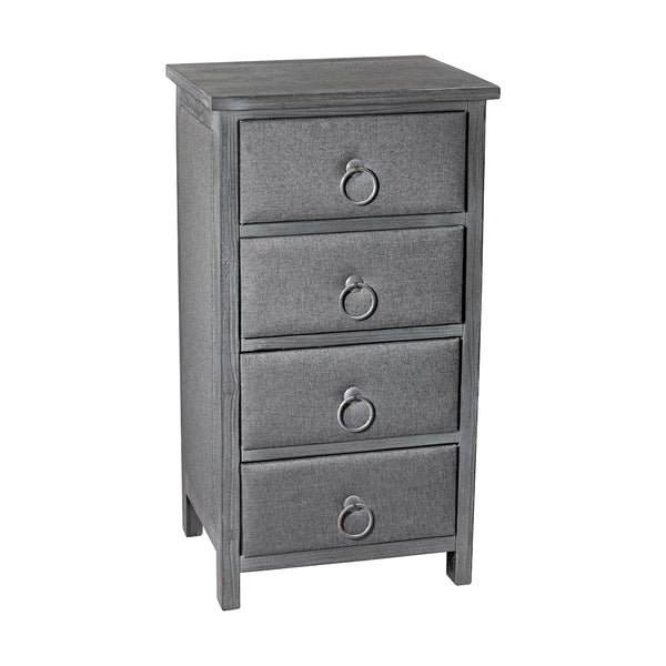 Grey Linen Covered Chest