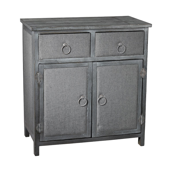 Grey Linen Covered Cabinet