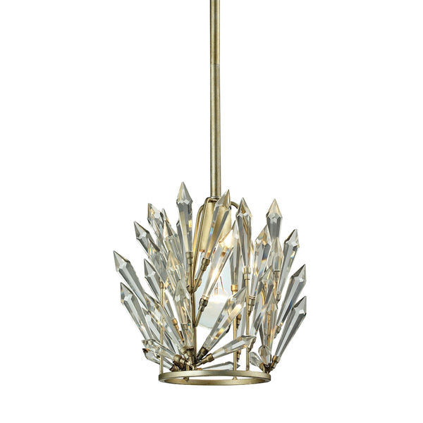 Viva Natura 1 Light Pendant In Aged Silver