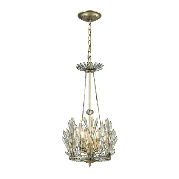 Viva Natura 3 Light Pendant In Aged Silver