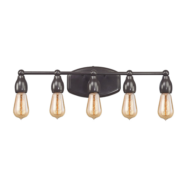 Vernon 5 Light Vanity In Oil Rubbed Bronze