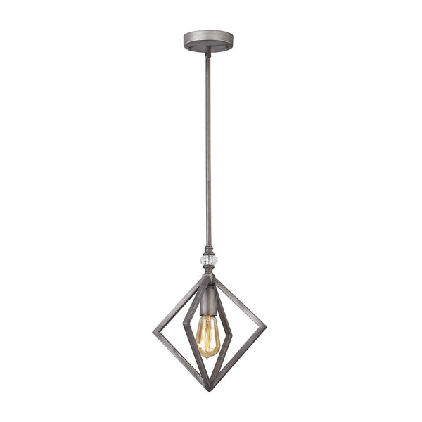 Milo 1 Light Pendant In Weathered Zinc