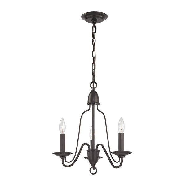 Monroe 3 Light Chandelier In Oil Rubbed Bronze
