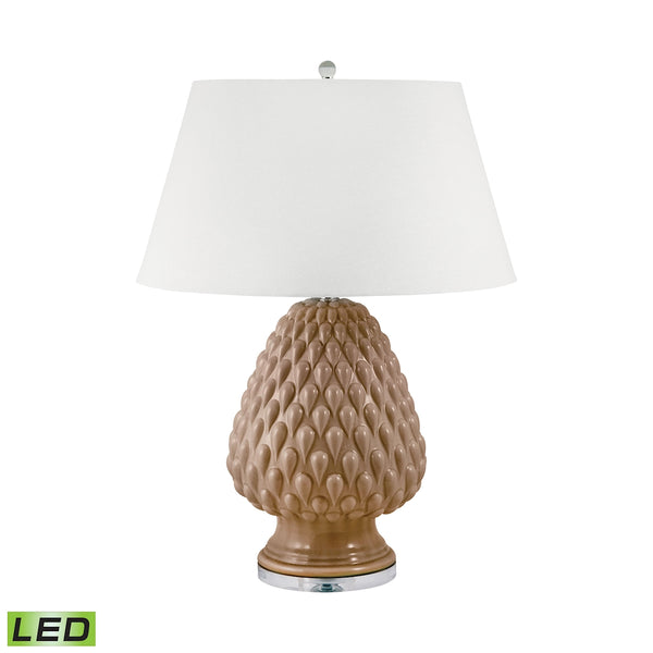 Raindrop Ceramic LED Table Lamp In Cream